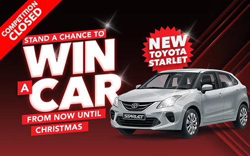 OUR WIN A CAR COMPETITION IS NOW CLOSED OUR WIN A CAR COMPETITION IS NOW CLOSED