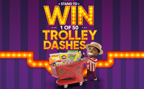 Get ready to shop and win with Shoprite! Win one of 50 trolley dashes, simply buy 3 participating products to enter. 