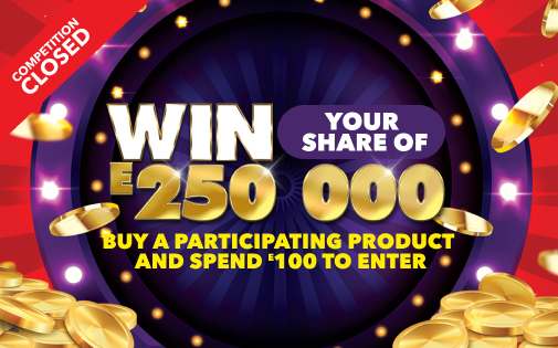 THE WIN YOUR SHARE OF E250 000 COMPETITION IS NOW CLOSED. THE WIN YOUR SHARE OF E250 000 COMPETITION IS NOW CLOSED.