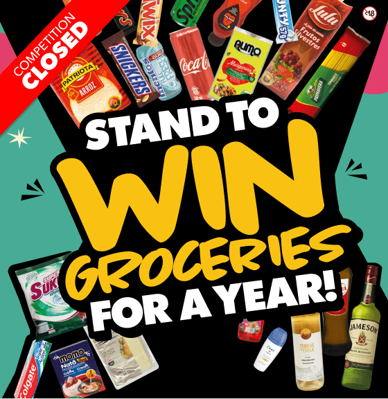 STAND TO WIN YOUR SHARE OF E180 THOUSAND WORTH OF GROCERIES
